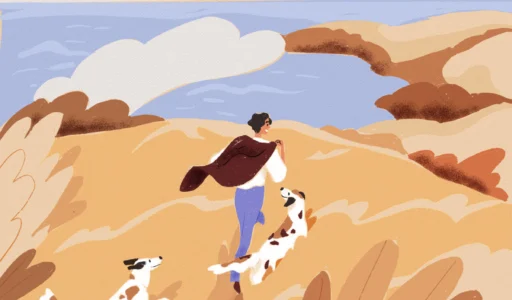 illustration of relaxing mental imagery