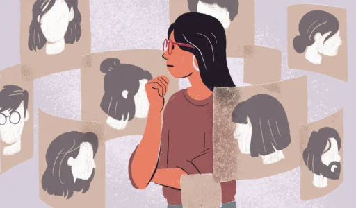 Illustration of person trying to find the right therapist