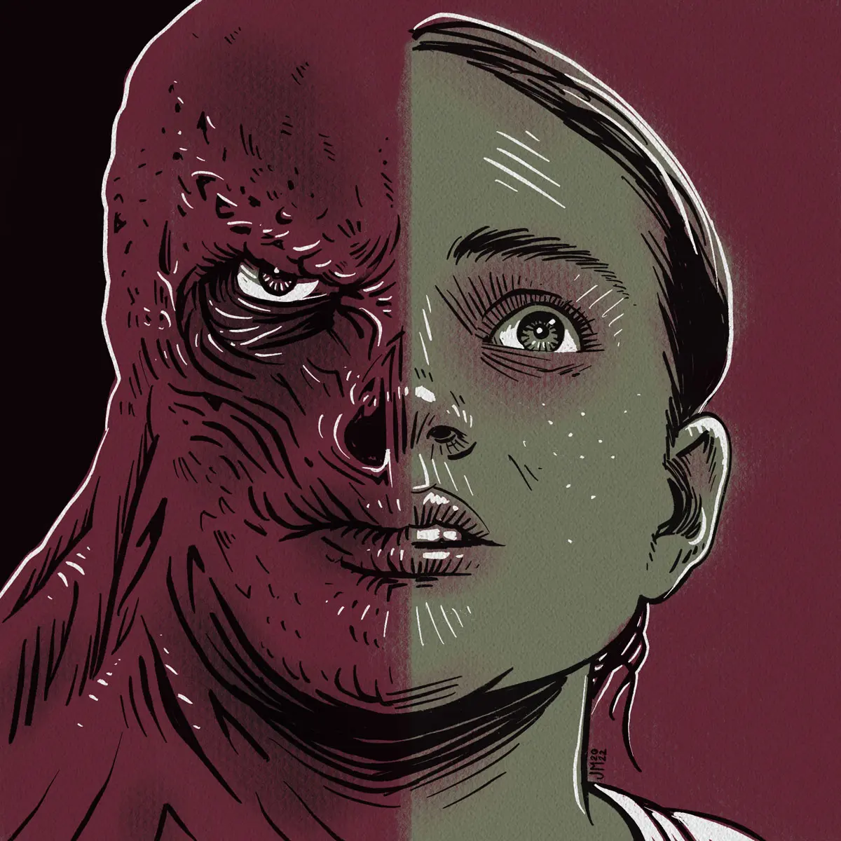 Illustration of Stranger Things Max and Vecna