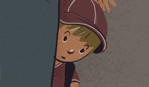 Illustration in which a child feels anxious