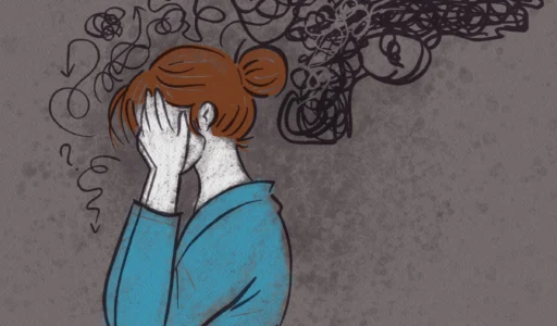 Illustration of person experiencing emotional trauma related to gun violence