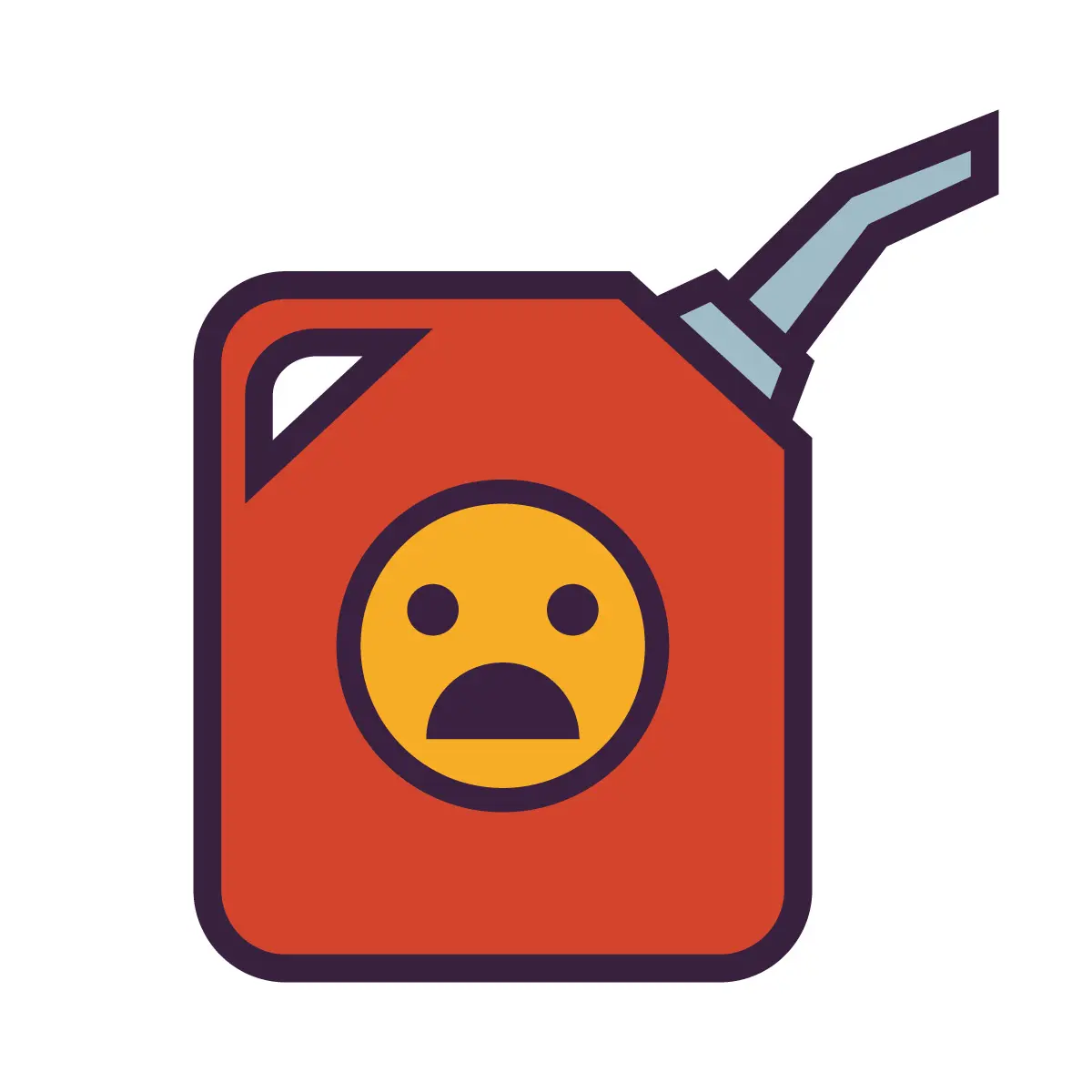 Illustration of cognitive distortions in which a gas can is fueling negative feelings