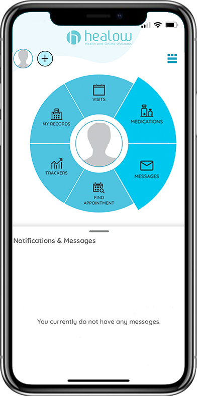 Healow app medications and messages functions