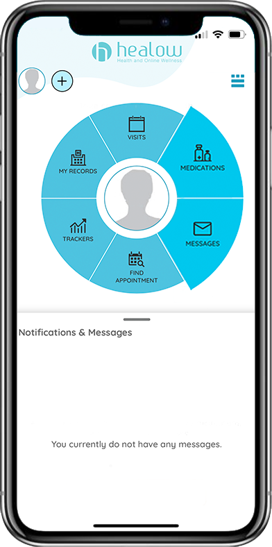 Healow app medications and messages functions