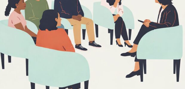 IOP group therapy for a diverse group of people wanting intensive outpatient programs for mental health care