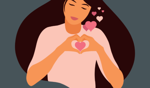 Depressed woman healing because of ketamine therapy.