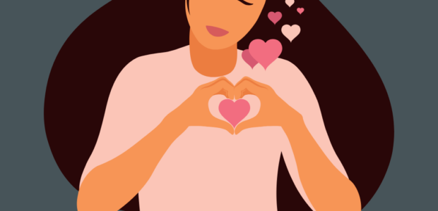 Depressed woman healing because of ketamine therapy.