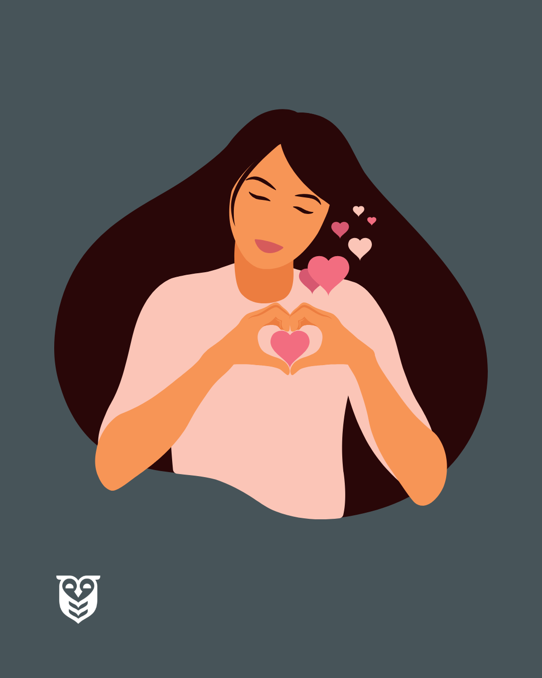 Depressed woman healing because of ketamine therapy.