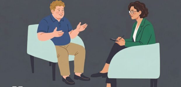 A man receives a psychological evaluation before his bariatric surgery.