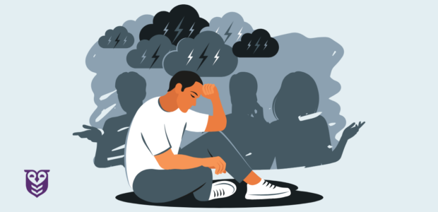 An adult man is lonely because he doesn't have enough friends.