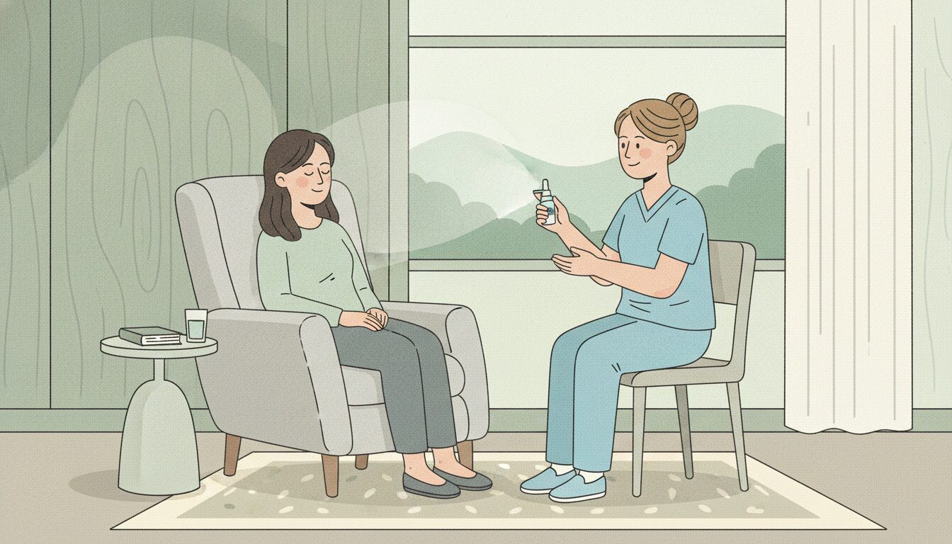 Patient receives Spravato treatment for hard-to-treat depression at a REMS-certified clinic.